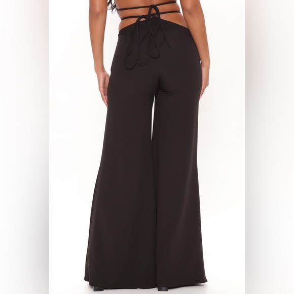 Fashion Nova NWT Black Nicolette Wide Leg Pants Size XL - Picture 4 of 12